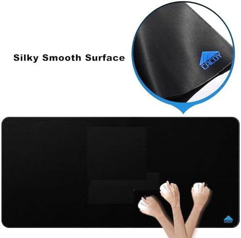 Cacoy 43" x 20" Extended Gaming Mouse Pad XXL, Large Mouse Mat with Stitched Edges, Non-Slip Rubber Base Computer Keyboard Mat, Premium Textured Surface Desk Mat Optimized for Speed and Control, Black - Image 5