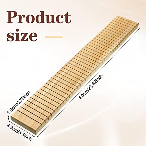 Wesiti 6 Pcs Wooden Name Badge Holder Organizer Tray Office, Wood Color - Image 2