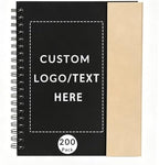 Custom Logo Magnetic Spiral Notebook with Sticky Notes 200 Pack by RELTEN