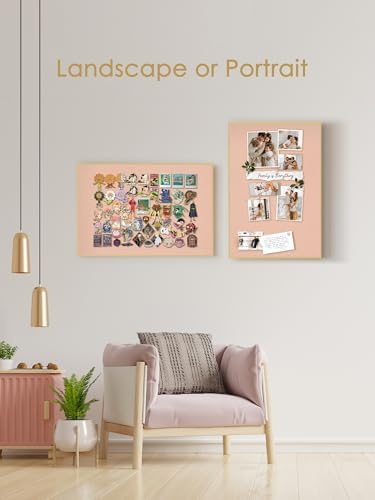 Fabric Bulletin Board 30x20 inches, Golden Aluminum Framed Wall Pin Board - Image 4