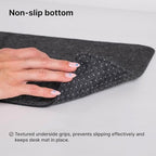 DELTAHUB - Minimalistic Felt Desk Protective Pad, Anti-Fray, Anti-Slip, Easy to Clean, Easy Glide, Long Lasting, Sleek Design, Comfortable, Resistant, Desk Mat, PC, Mac, Laptop - Large (18x32inch) - Image 2