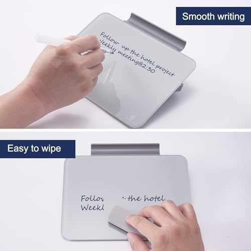 Small Desktop Glass Dry-Erase whiteboard - 8 X 6 Inches × 2 - Image 3