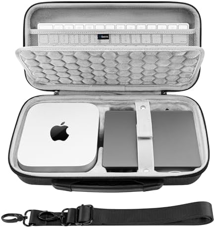 GEEKRIA Desktop Computer Hard Travel Case, Compatible with Apple 2026 Mac Mini M5 / 2024 Mac Mini M4 / Pro, Fit for Magic Keyboard, Mouse, Trackpad and Accessories (Dark Gray) by GEEKRIA