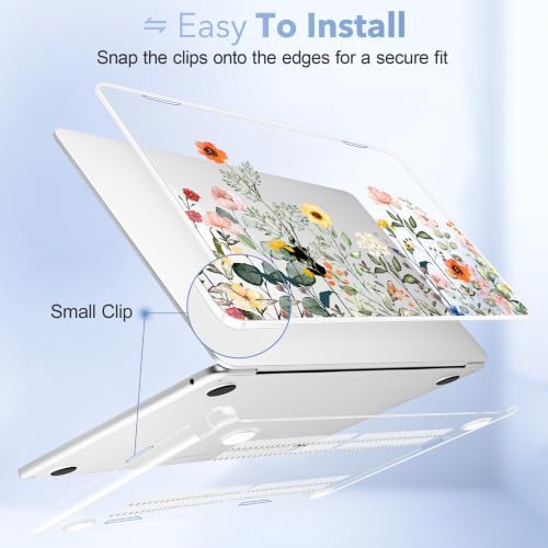 May Chen for M5 MacBook Air 13.6 Inch Case 2026 2025 2024-2022 Release M5 A3449 M4 A3240 M3 A3113 M2 A2681, Plastic Hard Shell Case for MacBook Air 13.6" with Retina Display, Spring & Flowers - Image 6