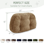 HIGOGOGO Lumbar Support Pillow for Recliner Chair/Accent Chair/Couch/Office Chair, Tufted Corduroy Back Support Cushion for Elderly, Recliner Cushions for Back Rest, Pain Relief, Reading, Coffee - Image 2