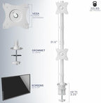 VIVO Dual Monitor Desk Mount Stand with Height Adjustment and VESA Plates for 2 LCD Ultrawide Screens up to 34 inches, Stacked Array, STAND-V002RW - Image 3