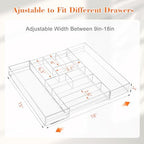 Briwooody Clear Acrylic Drawer Organizer Expandable,9 Compartments,Large - Image 2