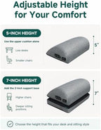 Snailax Heated Foot Rest Under Desk, Adjustable Height Foot Stool with Heat - Image 3