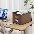 File Organizer Box with Lids, Collapsible File Folder Organizer - Image 7