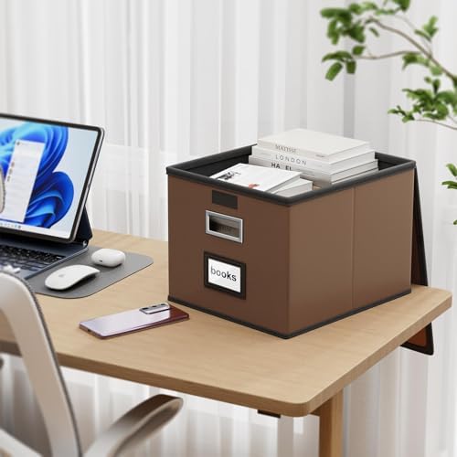 File Organizer Box with Lids, Collapsible File Folder Organizer - Image 7