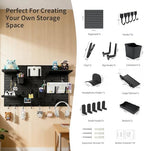 Pegboard Wall Organizer 6 Pack 11.8x11.8 Black Wall with Hooks Storage Kit - Image 3
