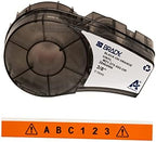 Brady Authentic (M21-375-595-OR) All-Weather Vinyl Label for Indoor/Outdoor ID, Lab and Equipment Labeling, Black on Orange- For M210, M210-LAB, M211, BMP21-PLUS and BMP21-LAB Printers, .375" W, 21' L by BradyCorp