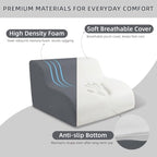 Foot Rest for Under Desk at Work,2-Tier Footrest with Handle Grey - Image 3
