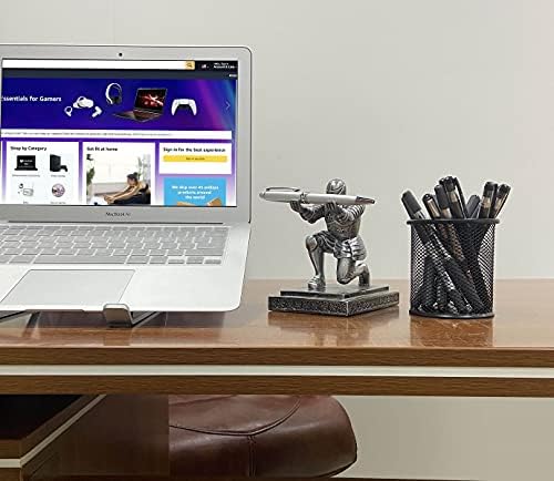Executive Kneeling Knight Pen Holder with Pen - Unique Office Gifts - Image 4