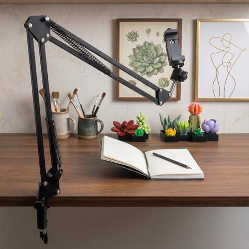 Overhead Phone Mount with Table Clamp – Stable Top-Down Phone Holder for Drawing, Tracing, Filming & Crafts – Adjustable Desk Clamp Stand for Creators - Image 5