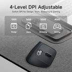SANWA Wireless Ergonomic Mouse for Large Hands with Wrist Rest, Black - Image 5