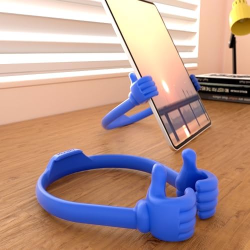 Thumbs-up Cell Phone Stand, Honsky Pack of 5 Universal Flexible Multi-Angle Cute Desk Phone Holder, Compatible with Tablet Android Smart Cellphone Travel, Blue Black Green White Pink - Image 2