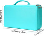 Vomgomfom PU Leather Pencil Case, Holds 100 Markers/300 Pens,Solid Green - Image 2
