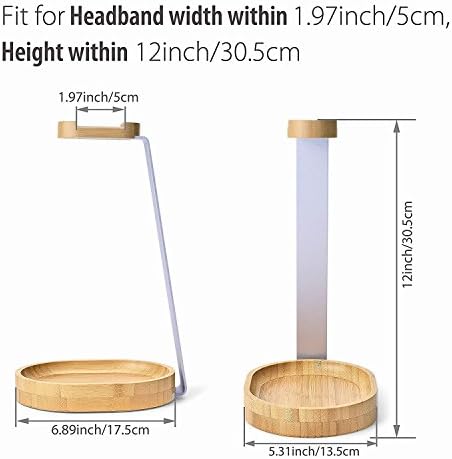 Avantree TR902 - Wood and Aluminum Headphone Stand with Cable Holder - Image 5