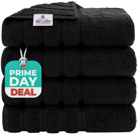 American Soft Linen 100% Cotton Luxury Turkish Towels, 4 PC Bath Towel Set by AmericanSoftLinen