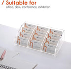 HeZone Business Card Holder Display for Desk Muitiple, Clear Acrylic Business card Stand Rack for Women and Men 12 slots 4Tier, Organize 600 cards (12 Slots - Image 4