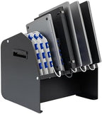 Pearington 10-Device USB Laptop Charging Station for Classroom, Home, or Office, Includes 6 AC Outlets & 4 USB Ports, Store Laptops, Tablets & E-Readers up to 1.4" Thick, 17" x 13" x 16" by Pearington