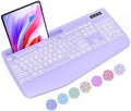 SABLUTE Wired Large Print Backlit Computer Keyboard with Wrist Rest(Purple) by SABLUTE