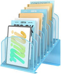 Sinboun Inclined Desk File Organizer Folder Holder with 8-Section, Blue by Sinboun