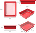 Storex Letter Size Flat Storage Tray – Organizer Bin for Classroom, Office and Home, Red, 5-Pack (62518U05C) , 10 x 13 x 3 Inches - Image 6
