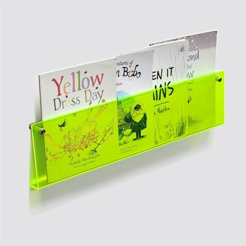 ROYALITA 2-Pack Acrylic Magazine Holder Brochure Holder, Green 24 Inch - Image 3