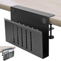 Desk Side Storage, Under Desk Storage, No Drill Steel Hanging Desk Organizer, Laptop Holder, Table Hanging Storages Holder for Office & Home (Black) by Xapypy