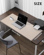 AFIING Extra Large Desk Mat - 55"x 17" Non-Slip Desk Pad for Office and Home - Ideal for Large Mouse Pad and Desk Mats on Top of Desks(Beige) - Image 5
