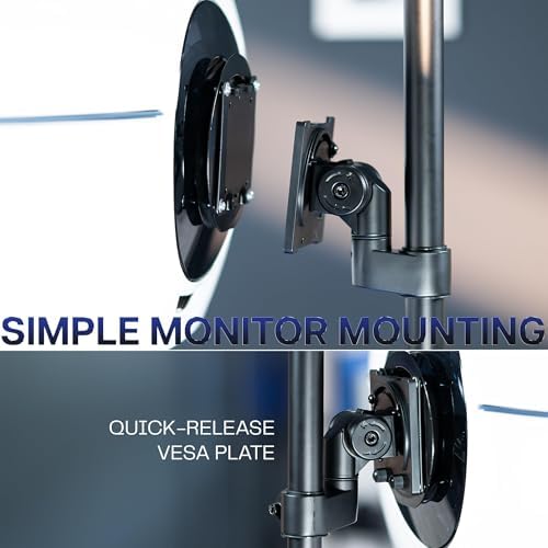 VIVO Single Ultra-Wide Monitor Desk Mount for up to 57 inch Ultrawide Screens, Extra Tall Heavy Duty Adjustable Stand Holds 59.4 lbs, Black, STAND-V157R - Image 4