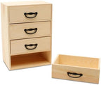 Wood Desk Organizer with Drawers for DIY Desk Storage, 11 Inch, Pack of 5, 4 Drawers w/Metal Handles for Craft Supplies/Jewelry, by Woodpeckers - Image 4