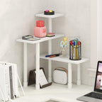 Furinno Turn-N-Tube Desk Organizers and Accessories, 3-Tier Desktop Organizer, Adjustable Desk Shelf, for Home Office, Study Room, Dorm Room, Organizers and Storage, White - Image 2