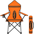 School Classroom Folding Chair, Orange Crayon Design Portable Seat with Armrests and Cup Holder, Carry Bag Chair for Reading Area, Learning Center, Back to School by Unknown