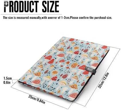 Mushroom Print Accordion File Organizer Waterproof Folders with Belt & Button Expanding File Folder Paper Folder for Letter A4 Files Receipt and More - Image 5