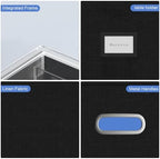File Organizer Box - File Boxes for Hanging Files with Lid Set of 4 Decorative Hanging Folders Organizer with One-Piece Plastic Frame Slides (Black, 13.2 * 10.1 * 10.1in(4Pack)) - Image 3