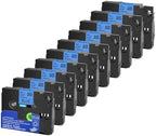 Compatible for Brother TZE-231 12mm Label Tape, 5-Pack, for PT-H110 P-Touch Label Printer, TZE-231/221/241/335, GreenCycle(Black on Blue-10PK,12mm) by Unknown