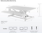 VIVO White 36 in Standing Desk Converter, DESK-V036KW - Image 3