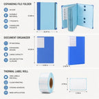 Document Storage Set - Accordion File Folder - Receipt Holder - Label Paper - Image 2