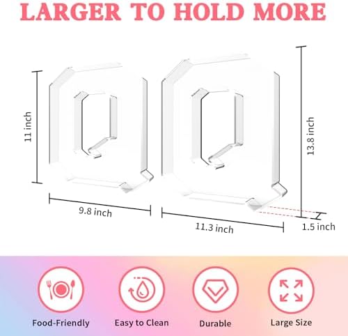 13.8" Acrylic Letter Charcuterie Tray,Fillable Alphabet Box (Letter Q) - Image 2