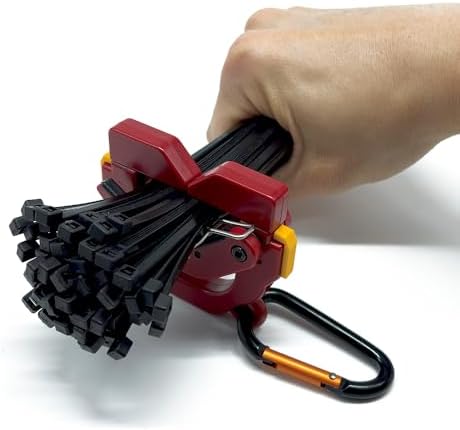 One Touch Cable Tie Holder/Zip Tie Organizer (Red) by EZENKOREA