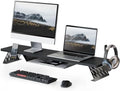 Fenge Dual Monitor Stand, Wooden Desk Shelf with Headphone & Phone Holder by Fenge