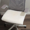 LLB Sheepskin Desk Chair Seat Cushion - Ivory White Fur, 19x19 Inch (Pack of 1) by LLB