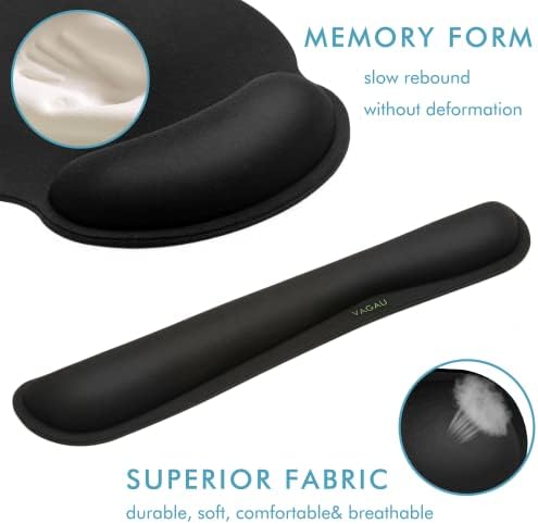 Comfy Mee Premium Memory Foam Keyboard and Mouse Wrist Rest Pads Set- for Comfortable Typing &Wrist Pain Relief (Pack of 2) - Image 4