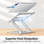 Urmust Adjustable Laptop Stand for Desk, 10-15.6“ Laptop Riser, Silver - Image 6