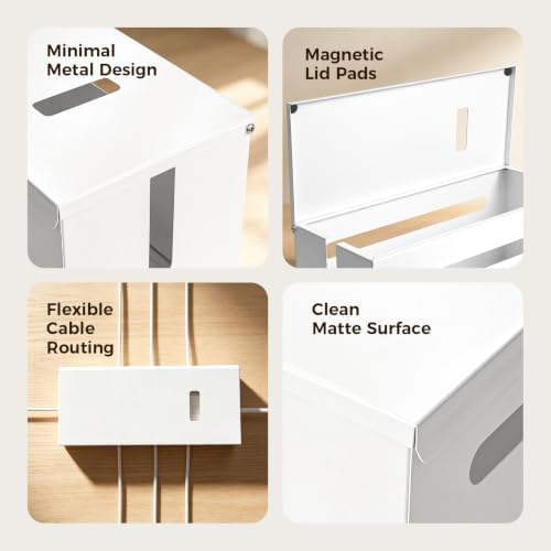 Metal Large Cable Management Box Cord Hider Wire Organizer Boxes - Image 4