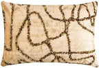 Pack of 2 Decorative Oblong Pillow Cover Gold, 12"x26" (30x65 cm) Jacquard Foil, Bead, Sequins, Hand Embroidery Cushion Covers For Sofa, Couch, Bed And Patio, Abstract Modern - Astral Glow Gold by TheHomeCentric