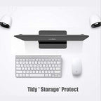 Vertical Laptop Stand for Desk [Adjustable] Sturdy Aluminum Dock Fits All Laptops (up to 20.3 inches) Space Saving, Modern Compact Holder, Compatible with MacBook Pro/Air, Surface, HP, Dell (Black) - Image 5